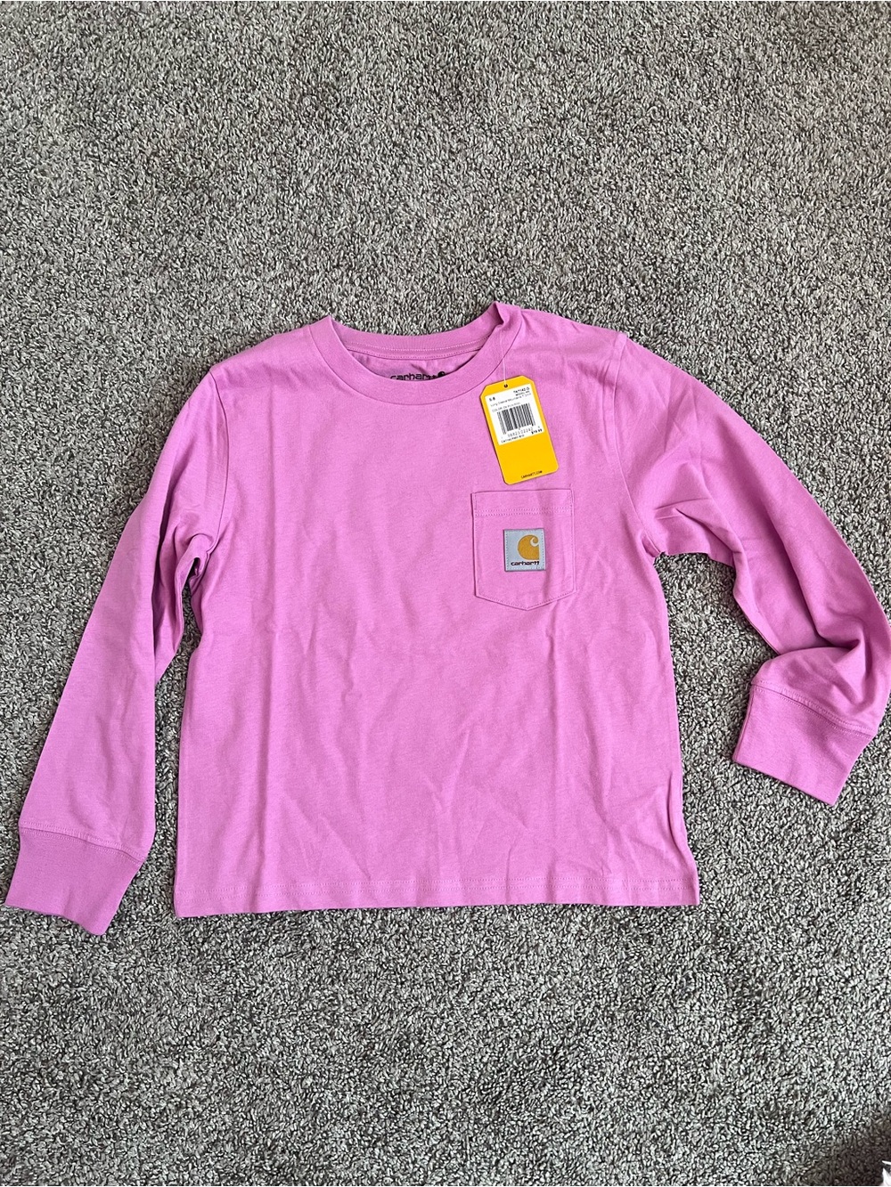 Carhartt Kids Long Sleeve Pocket Tee - Light Pink